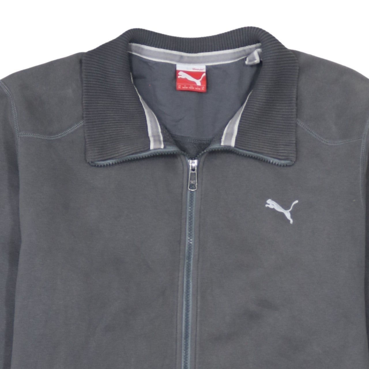 Puma Men's Grey XL Track Jacket Full Zip Cotton Blend