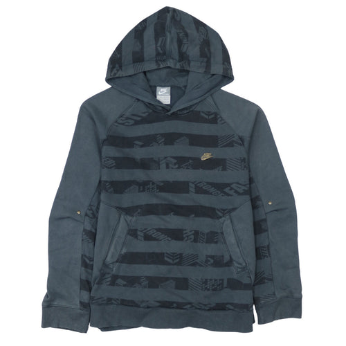 Nike Boys Blue Pullover Hoodie Sweatshirt M 10-12 Years Graphic Print