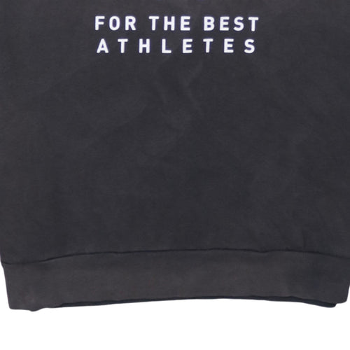Adidas Men's Black Pullover Hoodie M Sports Graphic Fleece