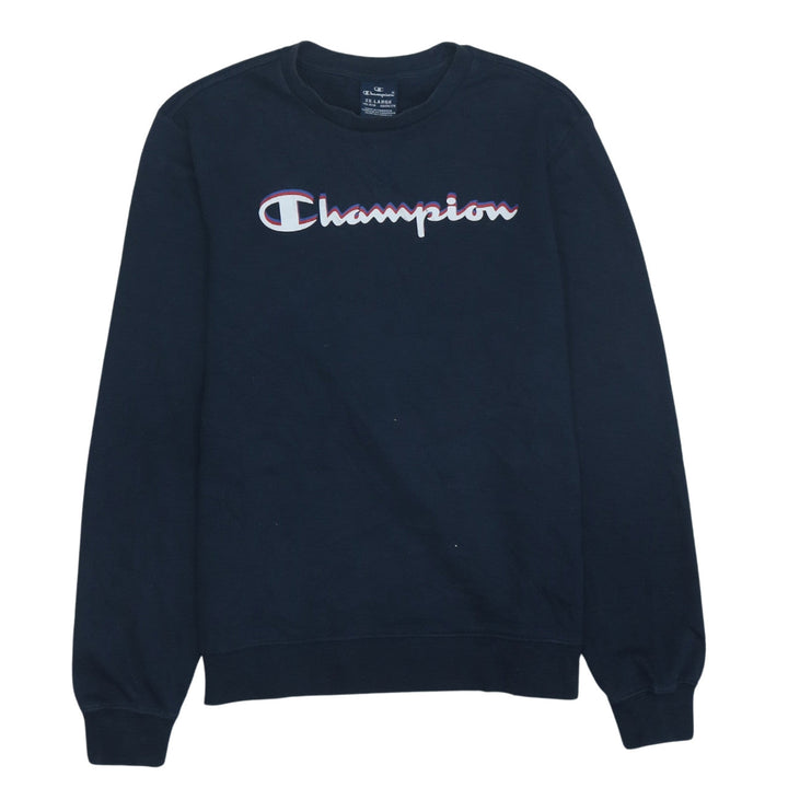 Champion Boys Navy Blue Crew Neck Logo Sweatshirt 15-16 Years 2XL