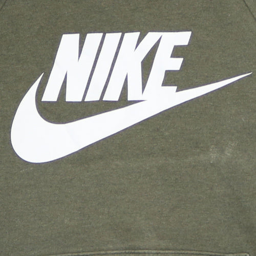 Nike Men's Green XS Pullover Hoodie with Logo Graphic Print