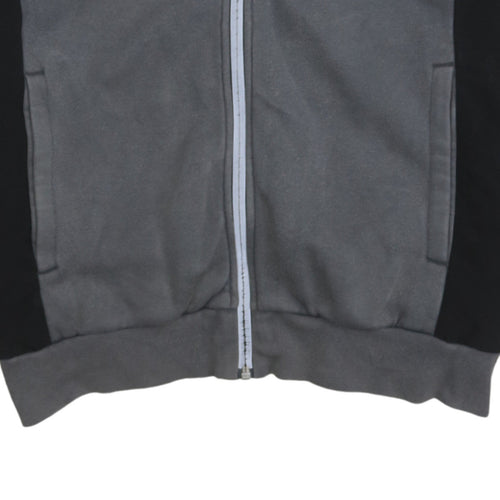 Adidas Men's Grey Full Zip Hoodie Size M Sports Fleece Sweatshirt