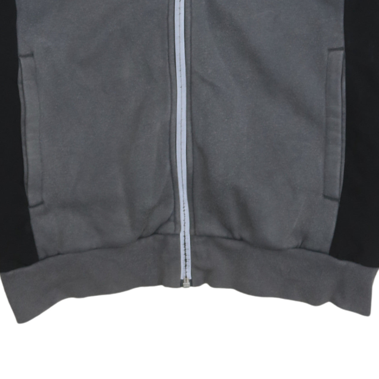 Adidas Men's Grey Full Zip Hoodie Size M Sports Fleece Sweatshirt