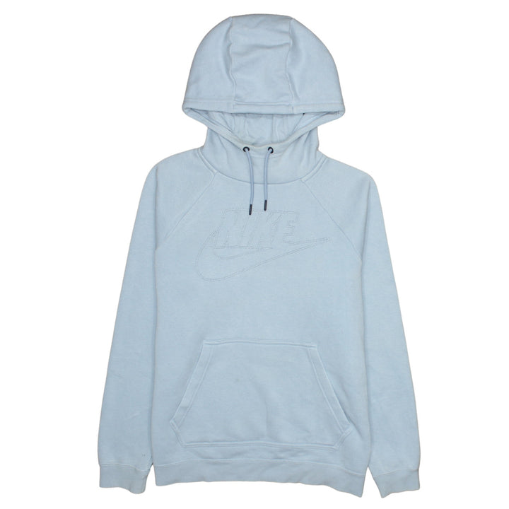 Nike Women Blue Pullover Hoodie Cotton Blend Medium