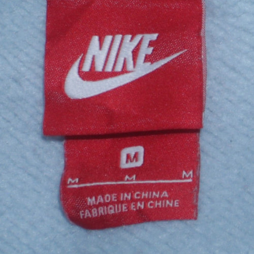 Nike Women Blue Pullover Hoodie Cotton Blend Medium