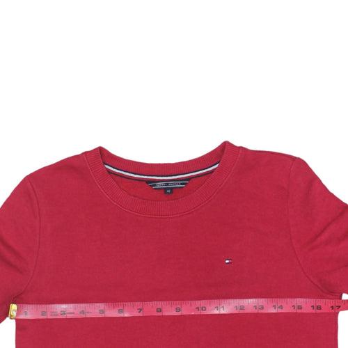 Tommy Hilfiger Men's Red XS Crew Neck Cotton Pullover Sweatshirt