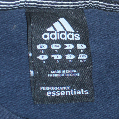 Adidas Men's Blue Crew Neck Pullover Sweatshirt Size S