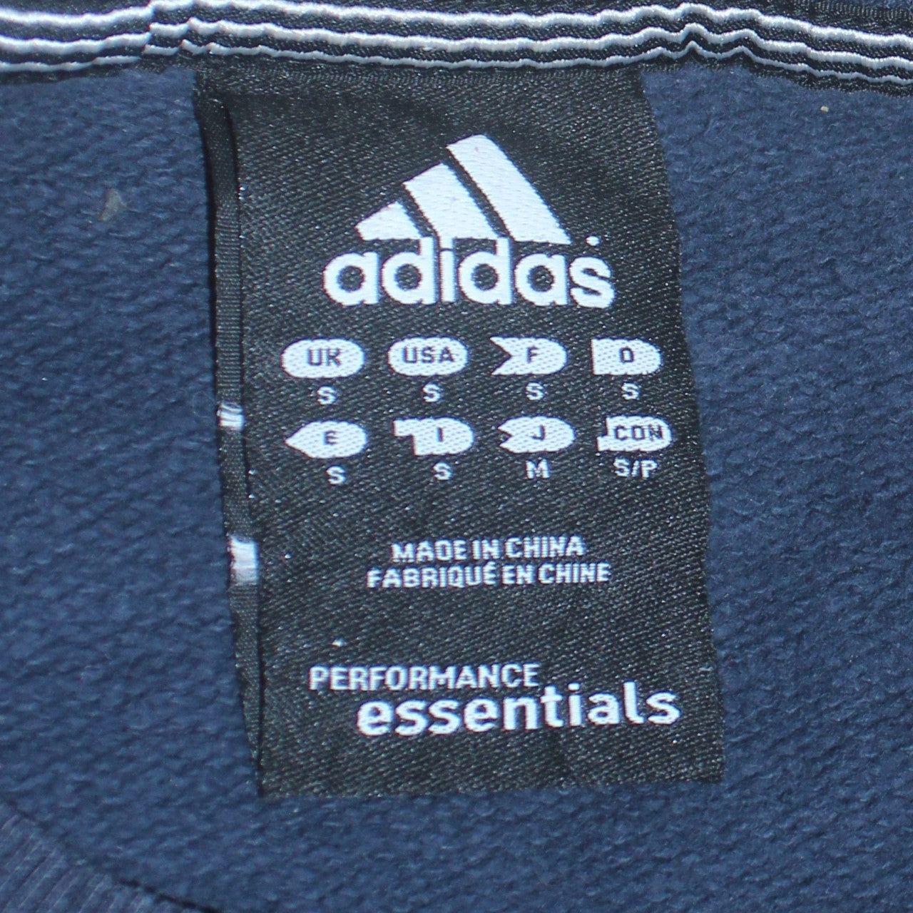 Adidas Men's Blue Crew Neck Pullover Sweatshirt Size S