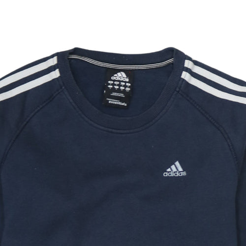Adidas Men's Blue Crew Neck Pullover Sweatshirt Size S