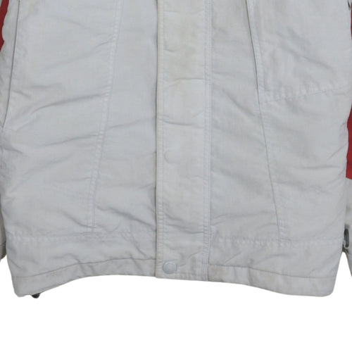 Columbia Men's Grey Red Hooded Parka Winter Jacket Size M