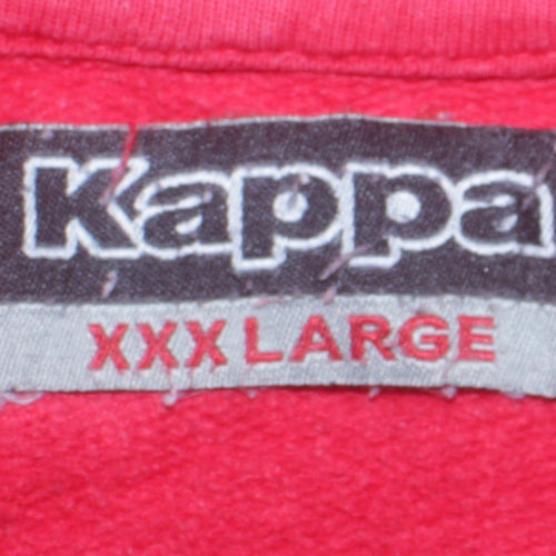 Kappa Men's Red Grey Full Zip Hoodie 3XL Regular Fit