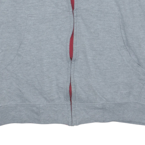 Kappa Men's Red Grey Full Zip Hoodie 3XL Regular Fit