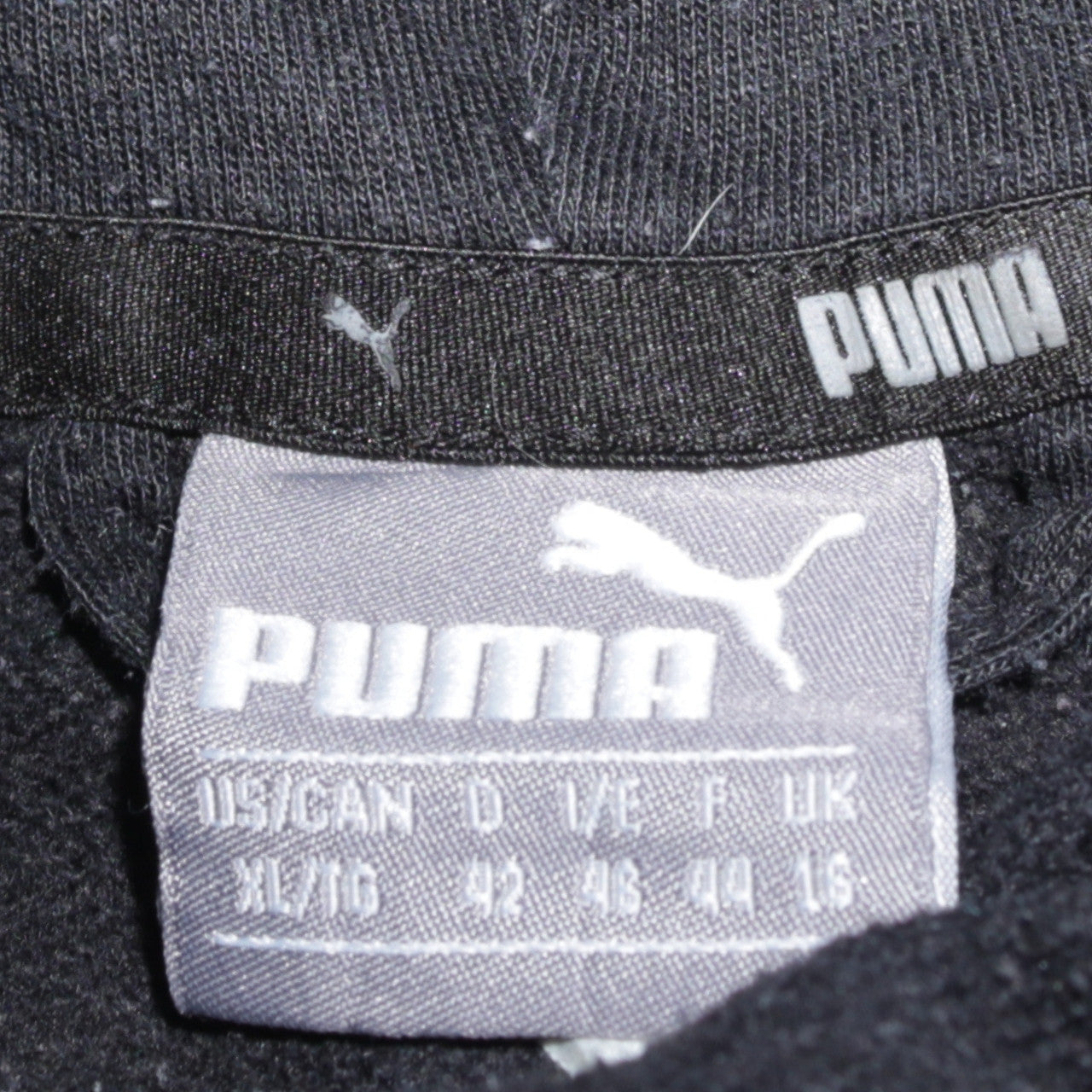 Puma Womens Black Full Zip Hoodie XL16 Cotton Blend Sportswear