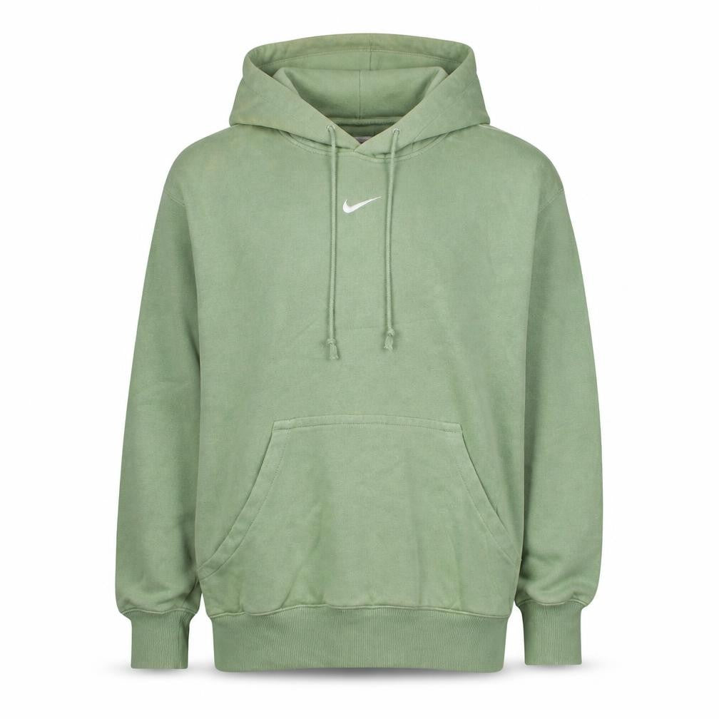 Front view of Nike Men's Green Pullover Hoodie, size S, Fleece Regular Fit
