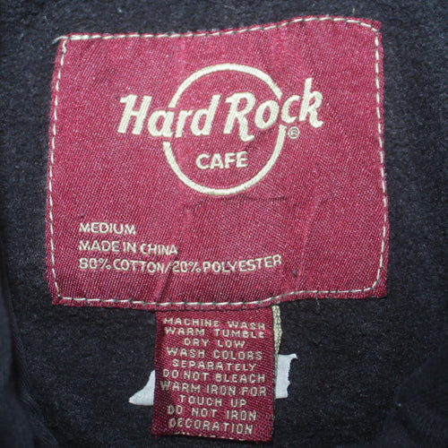 Hard Rock Cafe Paris Mens Black Pullover Hoodie Medium Graphic