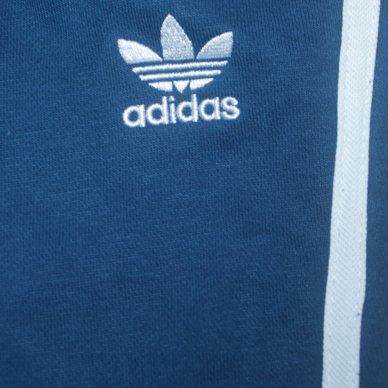 adidas Men Blue Track Pants S Tapered Side Stripe Activewear