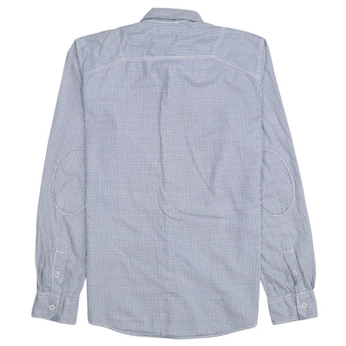 PME Legend Men's Blue Check Long Sleeve Button-Up Shirt M