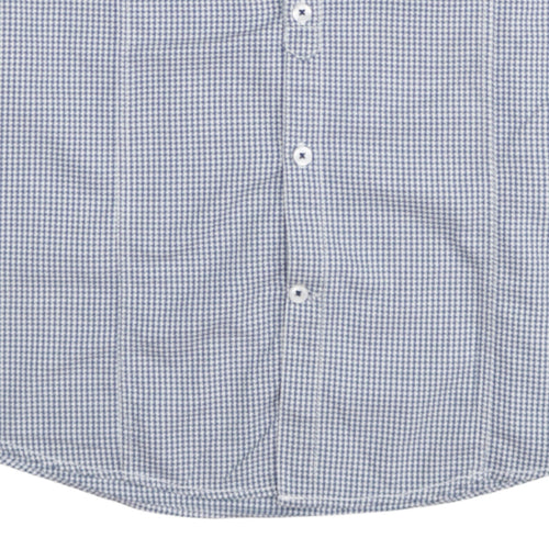 PME Legend Men's Blue Check Long Sleeve Button-Up Shirt M