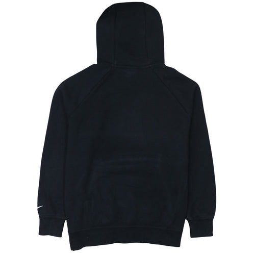 Nike Men's Black Oversized Pullover Hoodie Small Logo Zip Pocket