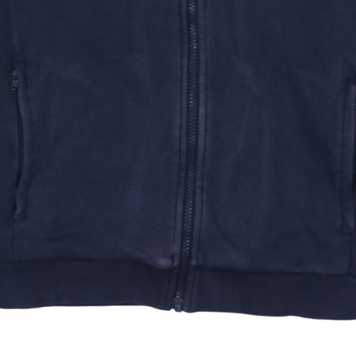 Lacoste Sport Women's Navy Full Zip Hoodie Size 6 Cotton Blend