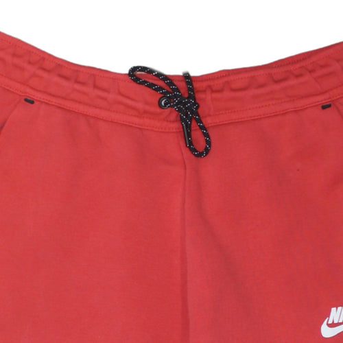 Nike Men's Red Jogger Sweatpants S Regular Fit Fleece Tapered Trousers