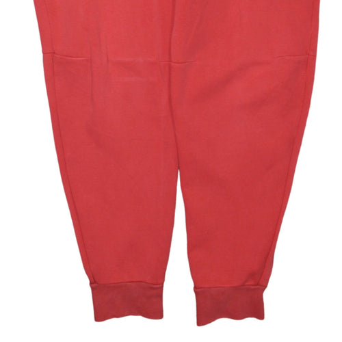 Nike Men's Red Jogger Sweatpants S Regular Fit Fleece Tapered Trousers