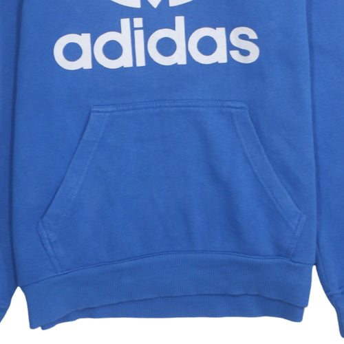 Adidas Men's Blue Pullover Hoodie XS Sports Logo Pullover