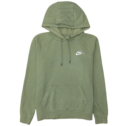 Nike Men's Green Pullover Hoodie M Sports Fleece Logo Sweatshirt