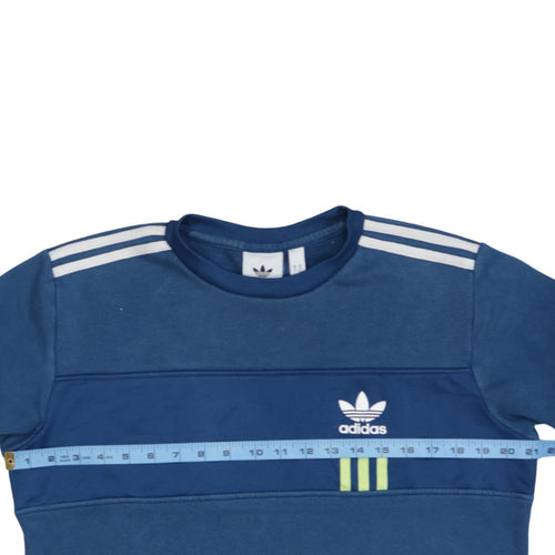 Adidas Men's Blue Crew Neck Pullover Sweatshirt Size M