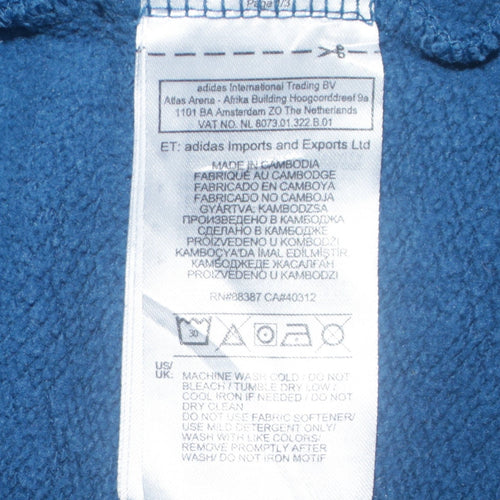 Adidas Men's Blue Crew Neck Pullover Sweatshirt Size M