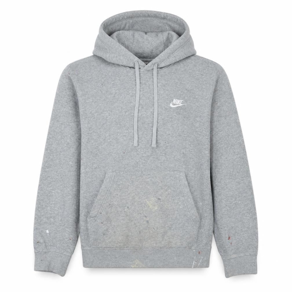 Front view of Nike Men’s Grey Pullover Hoodie XS Regular Fit Sports Style