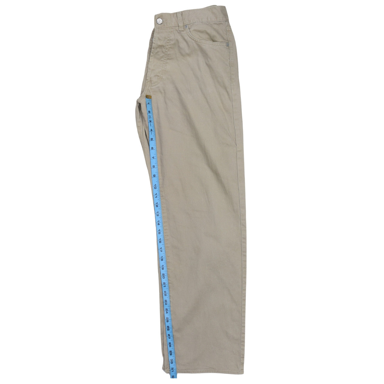 Calvin Klein Mens Beige Straight Jeans W30 L32 100% Cotton