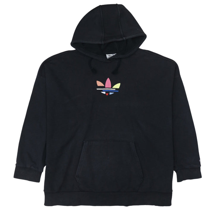 Adidas Women Black Hoodie Size 18 Pullover Hooded Sweatshirt