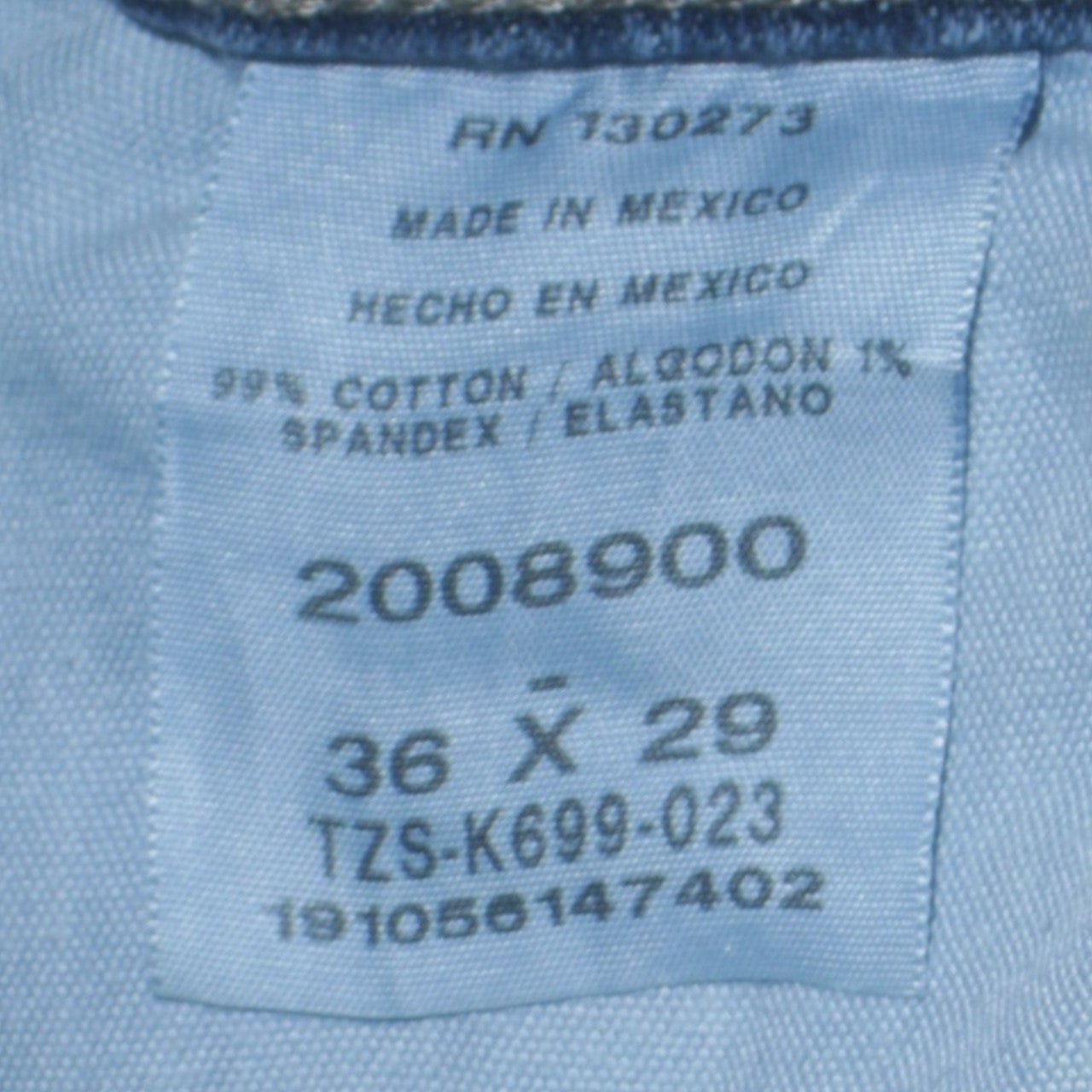 Lee Men’s Blue Regular Fit Straight Denim Jeans 36x29