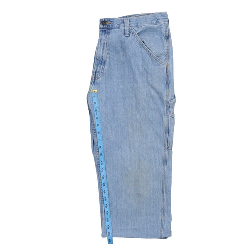 Faded Glory Men's Blue Denim Cargo Shorts Size 34 Regular Fit