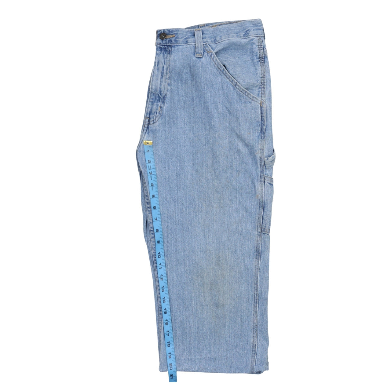 Faded Glory Men's Blue Denim Cargo Shorts Size 34 Regular Fit