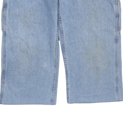 Faded Glory Men's Blue Denim Cargo Shorts Size 34 Regular Fit