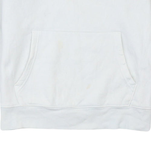GAP Mens White XS Pullover Hoodie Logo Fleece Sweatshirt
