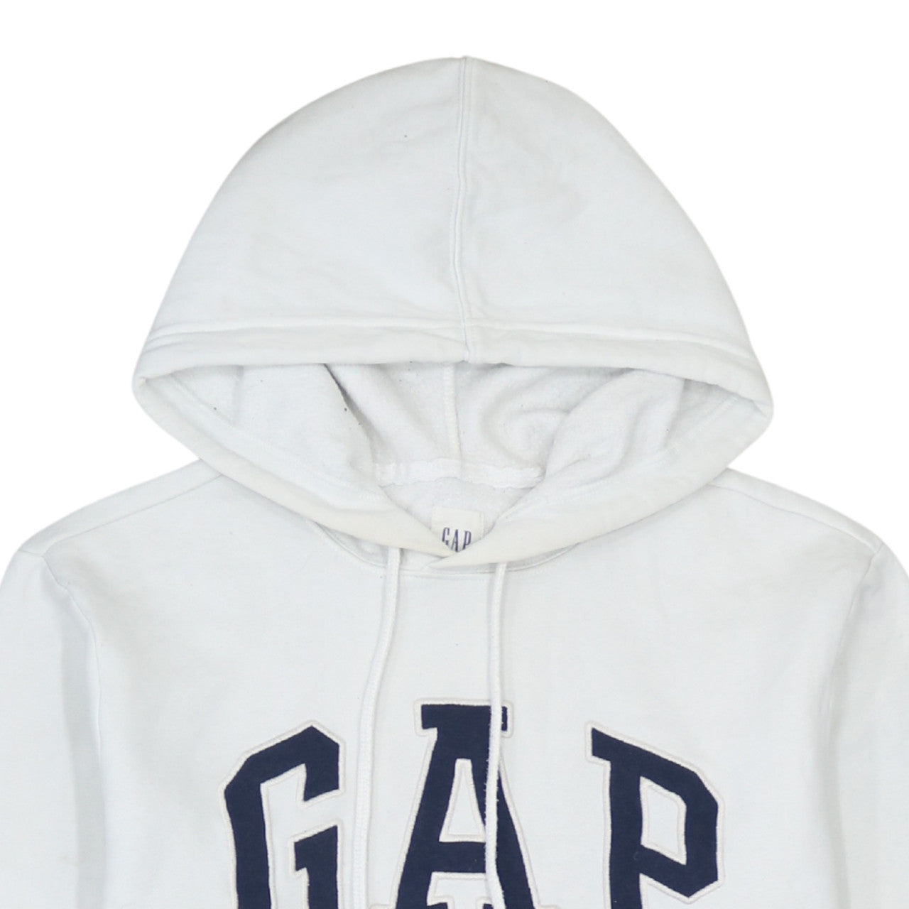 GAP Mens White XS Pullover Hoodie Logo Fleece Sweatshirt