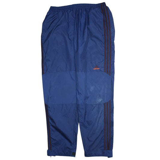 adidas Men's Blue Track Pants Size L Nylon Activewear Trousers