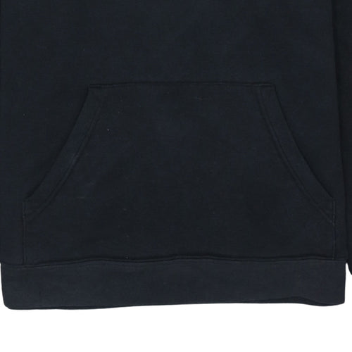 Fila Mens Black Pullover Hoodie L Logo Print Long Sleeve Casual