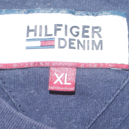 Tommy Hilfiger Denim Men's Blue XL Crew Neck Cotton T-Shirt