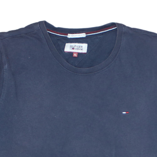 Tommy Hilfiger Denim Men's Blue XL Crew Neck Cotton T-Shirt