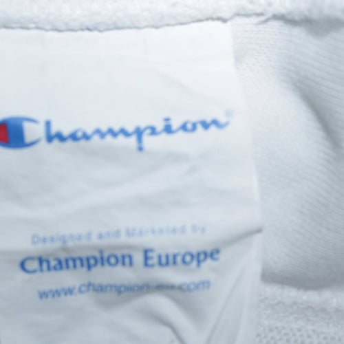 Champion Women’s White Easy Fit Track Jacket M Full Zip Cotton Blend