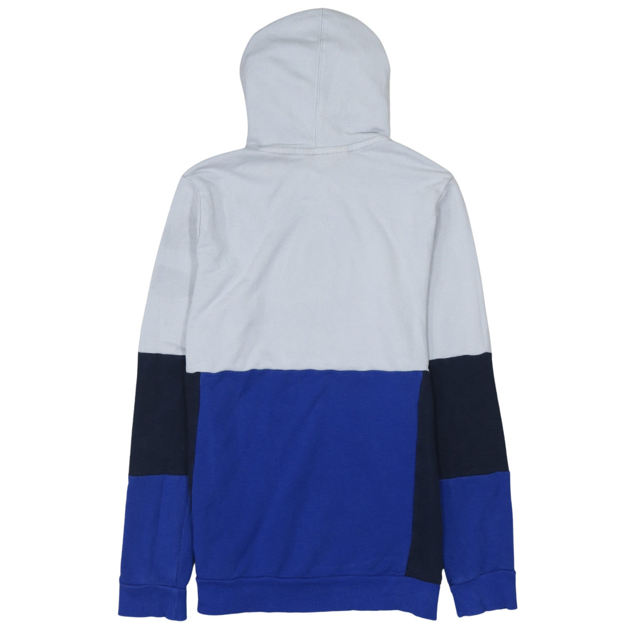 Adidas Boys Blue Colourblock Pullover Hoodie 14 Years Cotton Blend
