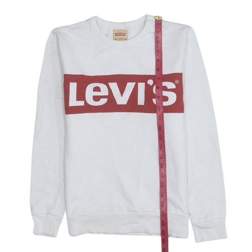 Levi's Boys White Logo Pullover Sweatshirt Size 14 Years Regular Fit