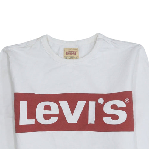 Levi's Boys White Logo Pullover Sweatshirt Size 14 Years Regular Fit