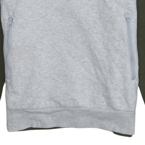 Adidas Boys Green & Grey Half Zip Hoodie Sweatshirt XL 15-16 Years