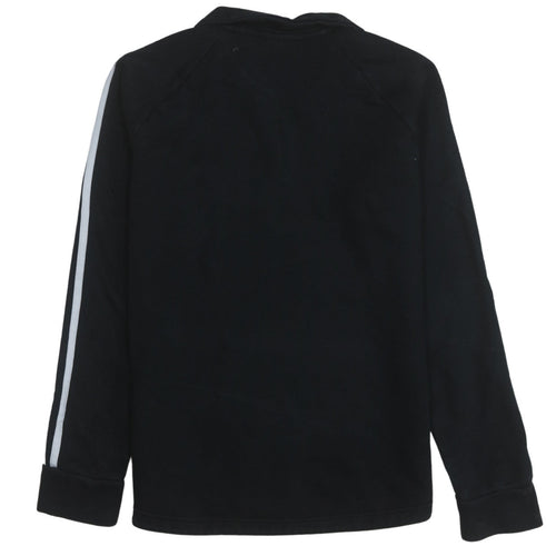 Adidas Womens Black 1/4 Zip Sweatshirt Size M 12-14 Athletic Fit