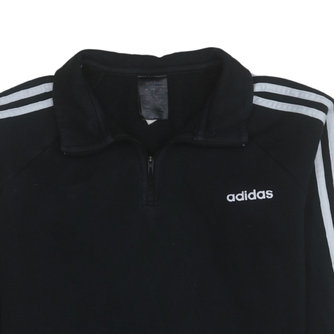 Adidas Womens Black 1/4 Zip Sweatshirt Size M 12-14 Athletic Fit